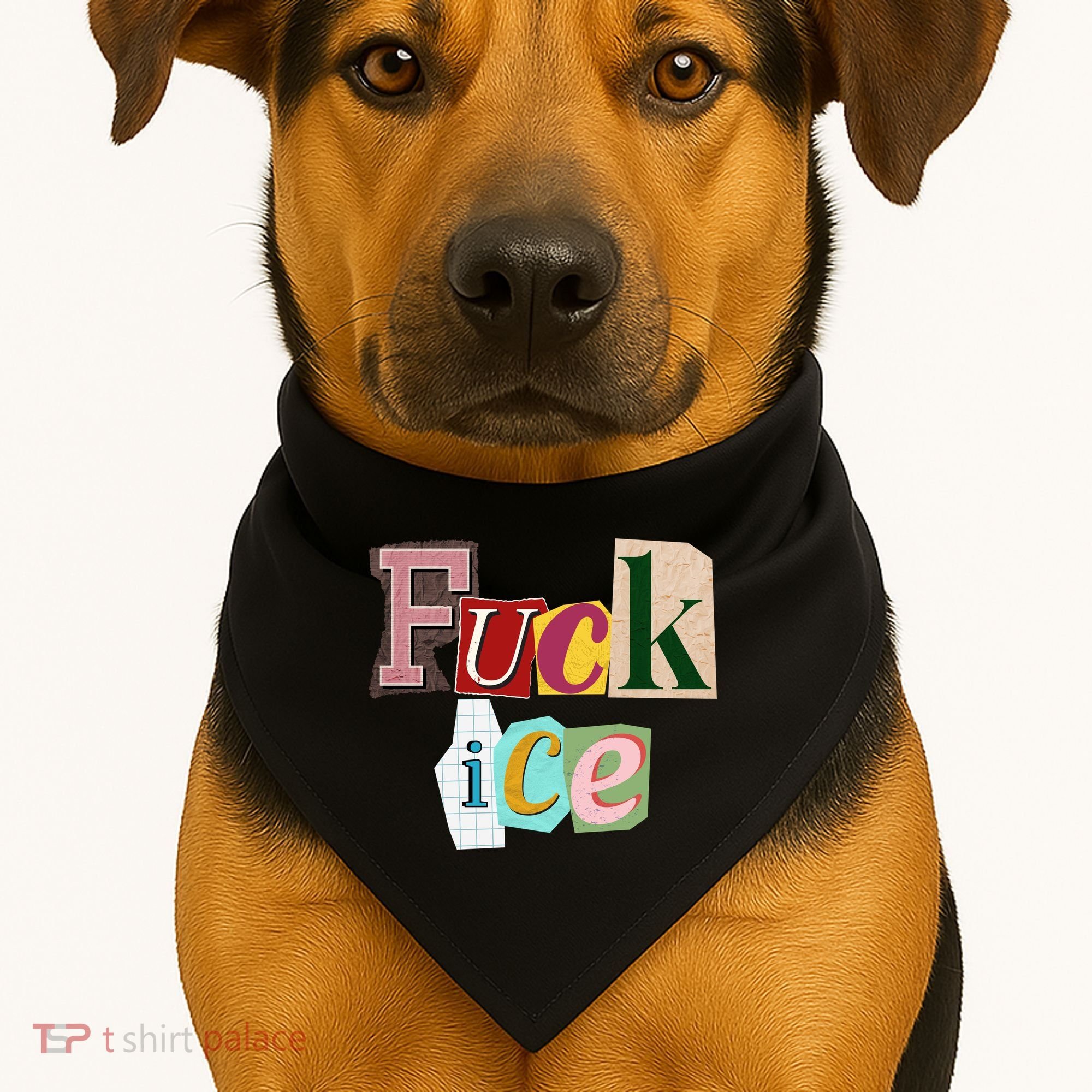 Fuck ICE USA-Made Doggie Bandana