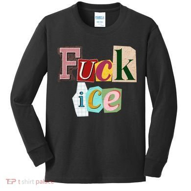 Fuck ICE Kids Long Sleeve Shirt