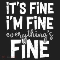 Funny Its Fine Im Fine Everythings Fine Hat thumb 2