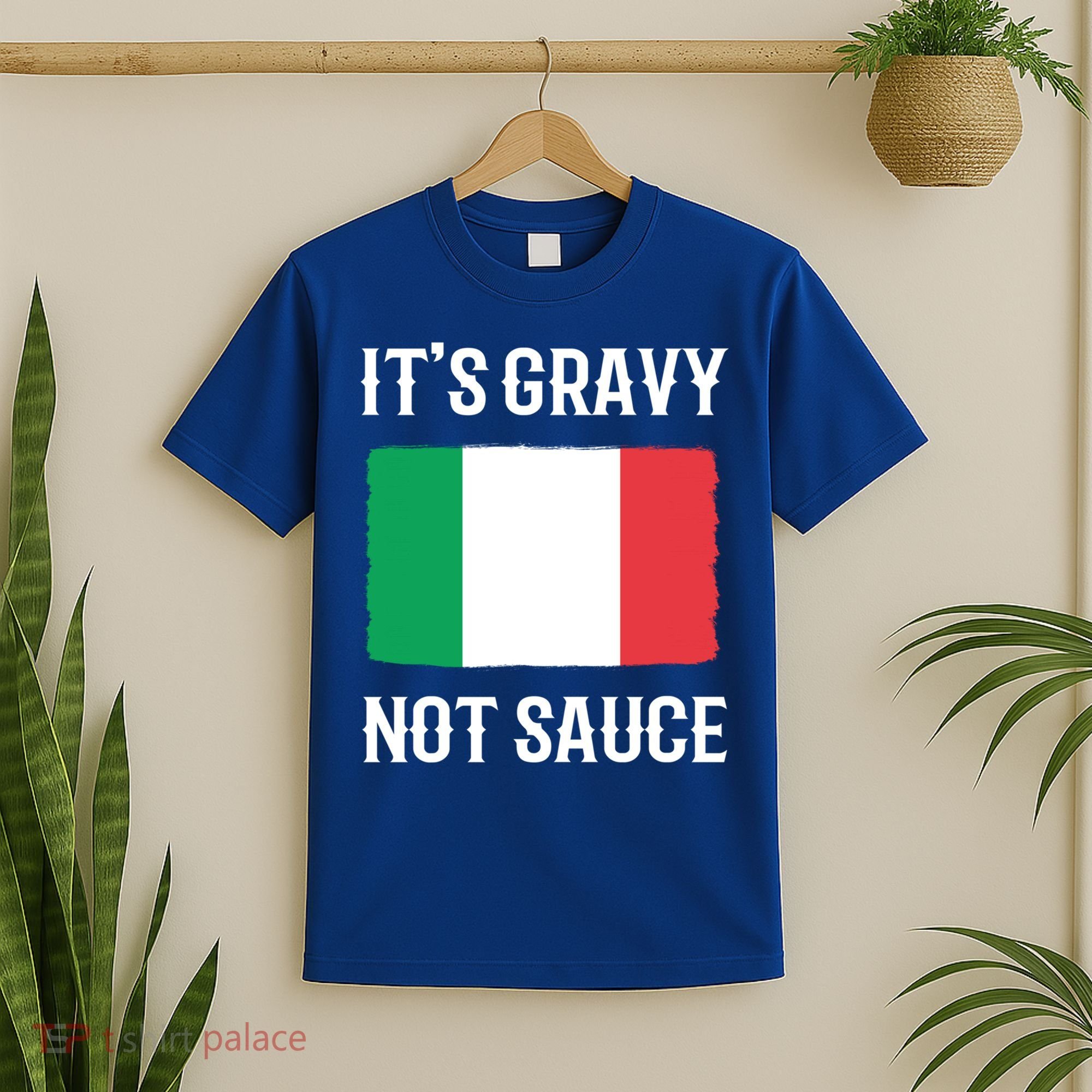 Foodie Italy Funny Italian Chef Its Gravy Not Sauce Cute Gift T-Shirt