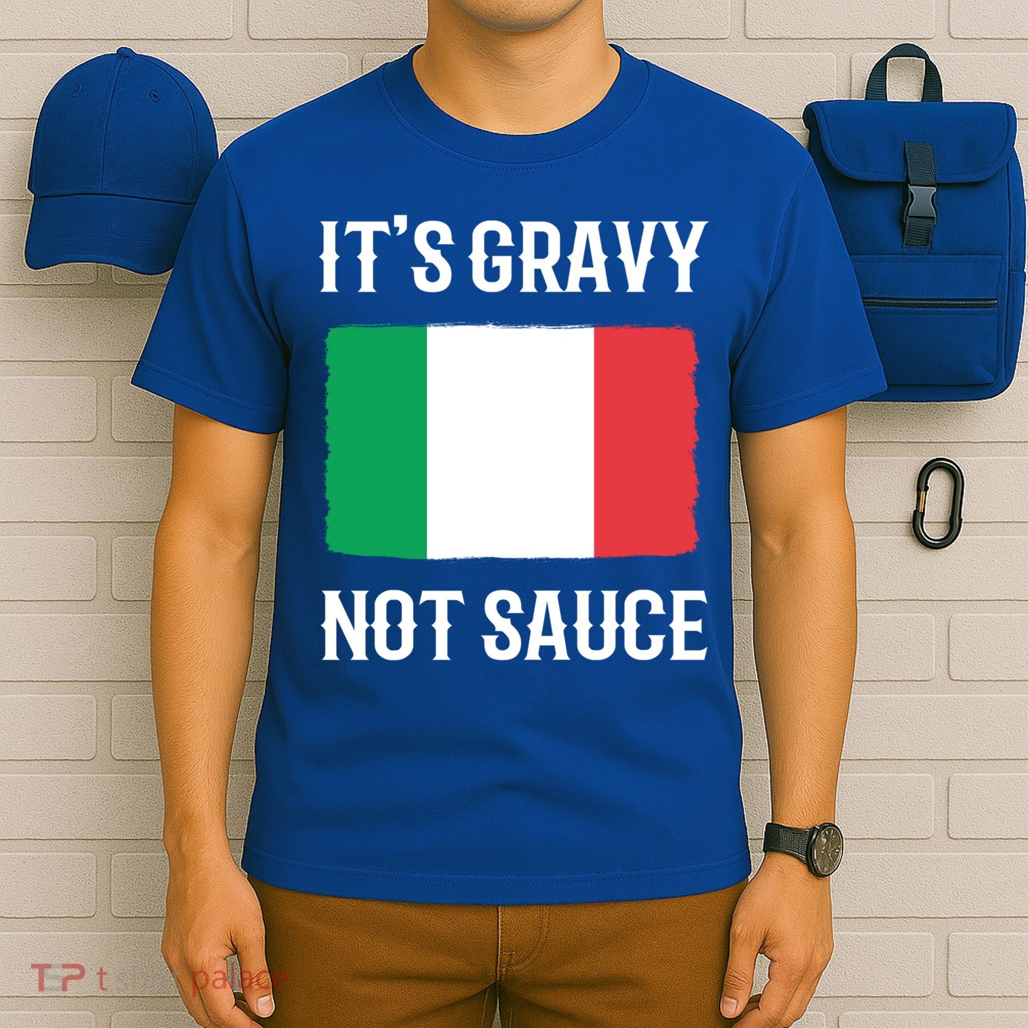 Foodie Italy Funny Italian Chef Its Gravy Not Sauce Cute Gift T-Shirt