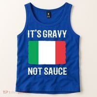 Foodie Italy Funny Italian Chef Its Gravy Not Sauce Cute Gift Tank Top thumb 2