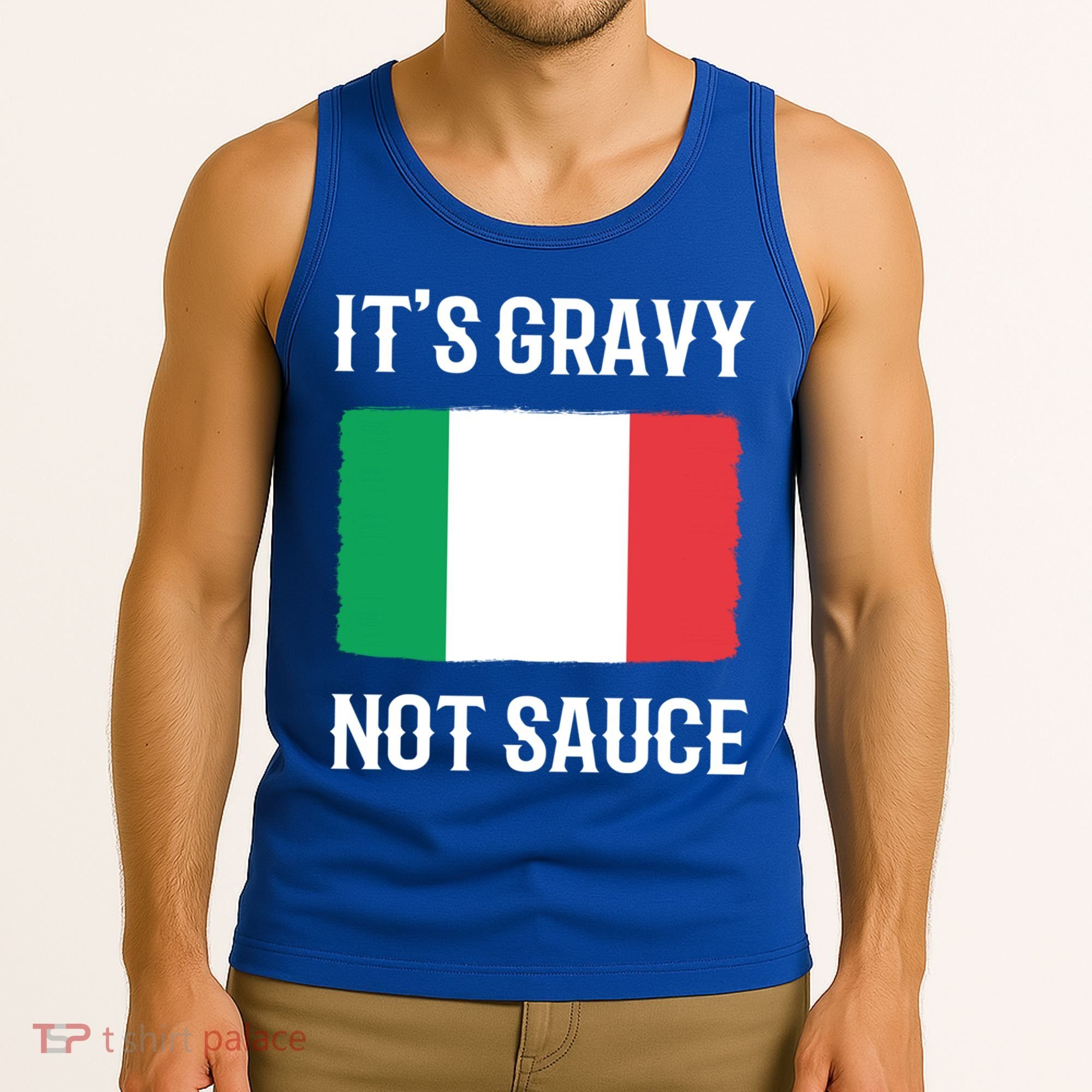 Foodie Italy Funny Italian Chef Its Gravy Not Sauce Cute Gift Tank Top