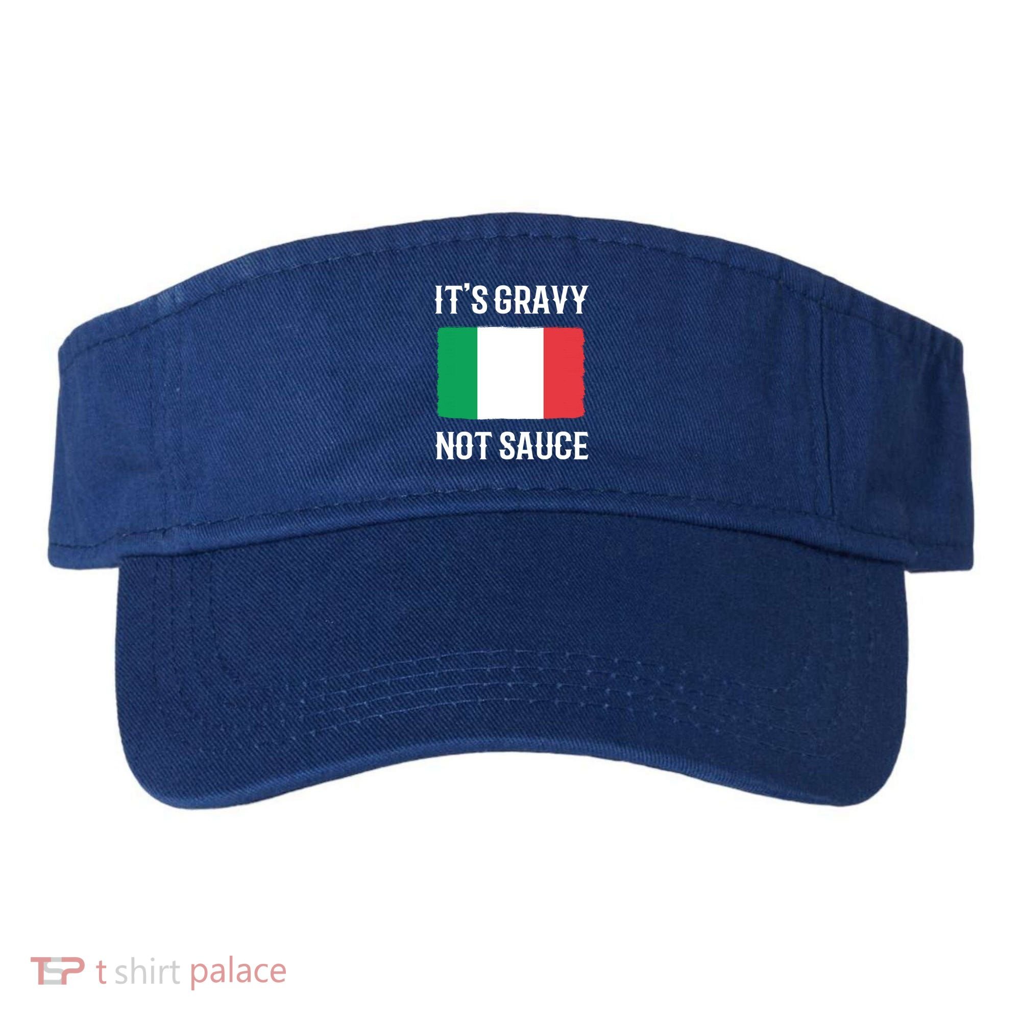 Foodie Italy Funny Italian Chef Its Gravy Not Sauce Cute Gift Visor