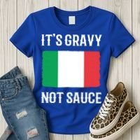 Foodie Italy Funny Italian Chef Its Gravy Not Sauce Cute Gift Women's T-Shirt thumb 3
