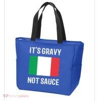 Foodie Italy Funny Italian Chef Its Gravy Not Sauce Cute Gift Tote Bag thumb 3