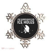 Funny Ice Fishing Gift For Snow Holes Fishermen Ornament thumb 0