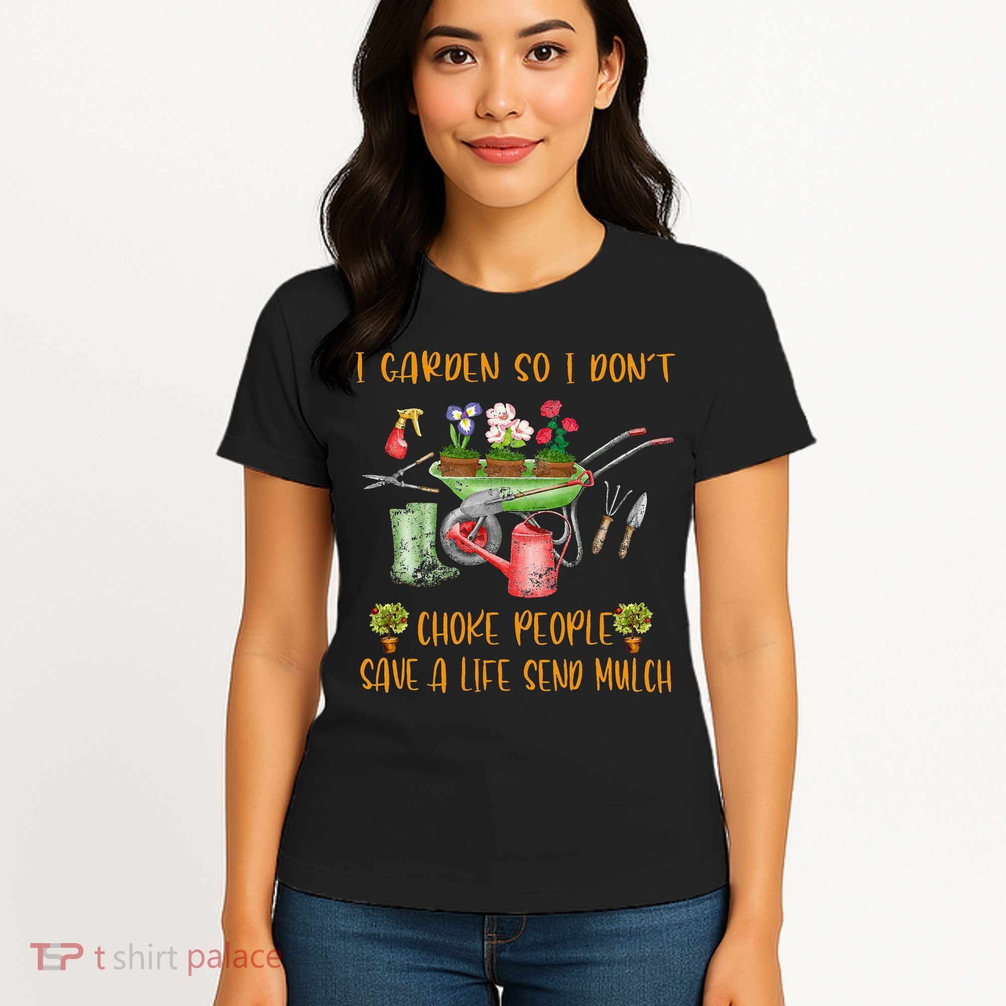 Funny I Garden So I Dont Choke People Gardening Women's T-Shirt