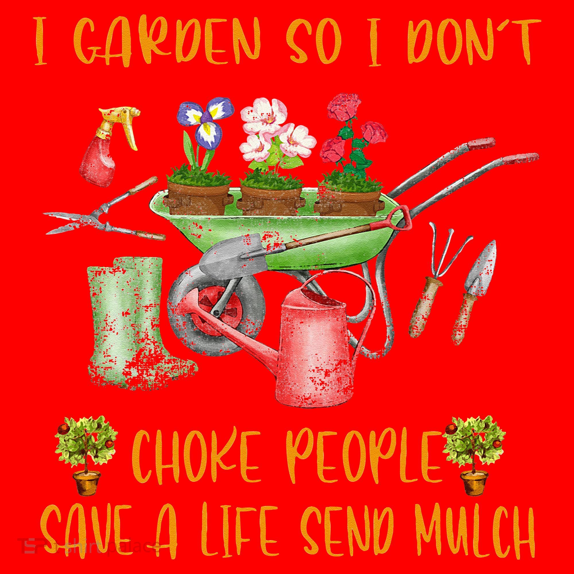 Funny I Garden So I Dont Choke People Gardening Santa Hat