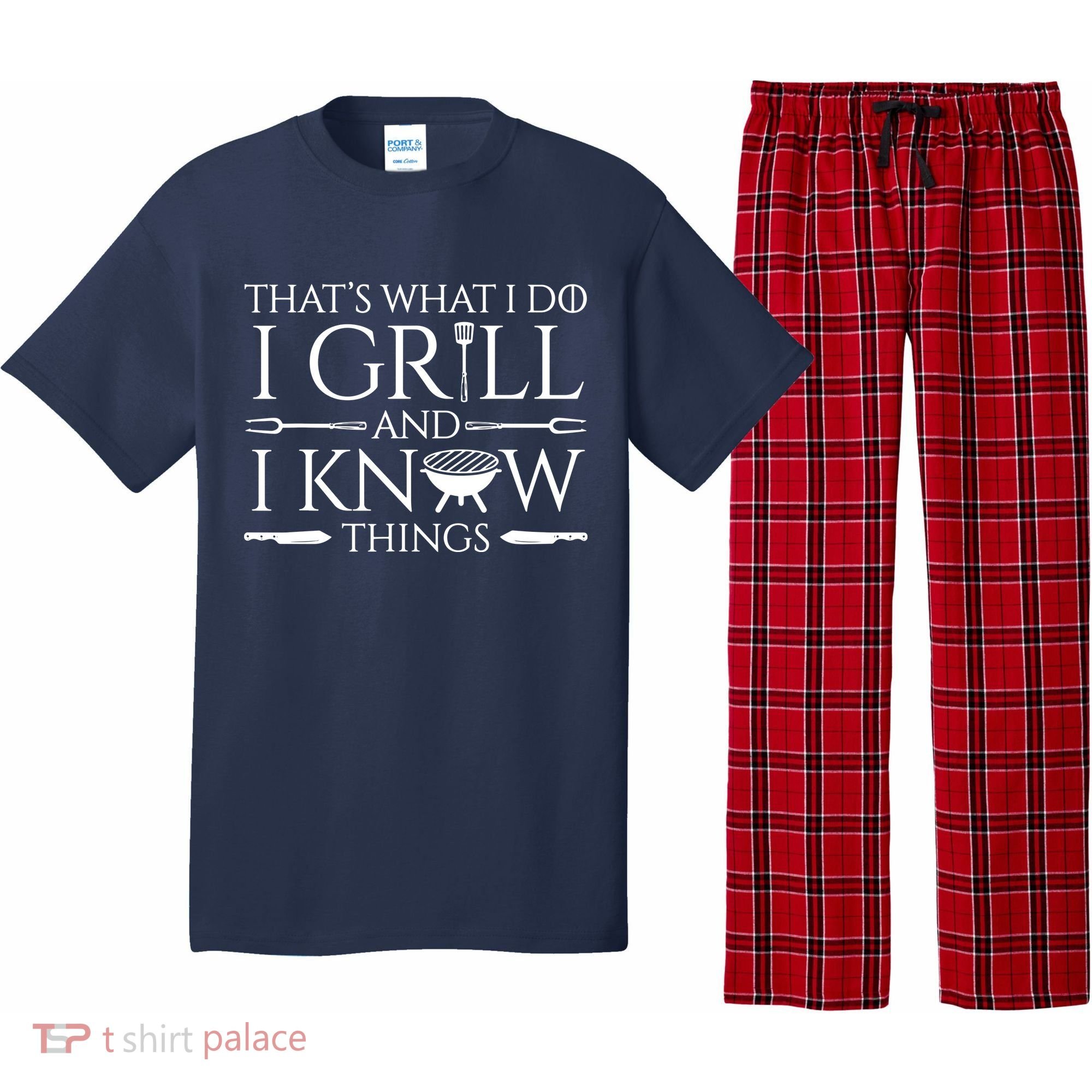 Fun I Grill And Know Things Meat Lover Barbecue Pajama Set