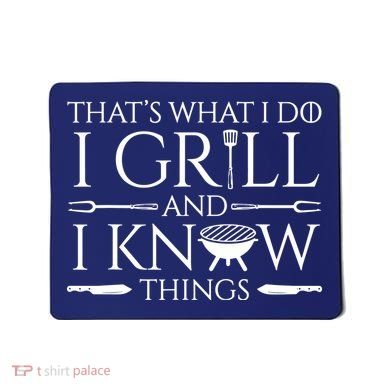 Fun I Grill And Know Things Meat Lover Barbecue Mousepad