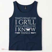 Fun I Grill And Know Things Meat Lover Barbecue Tank Top thumb 2