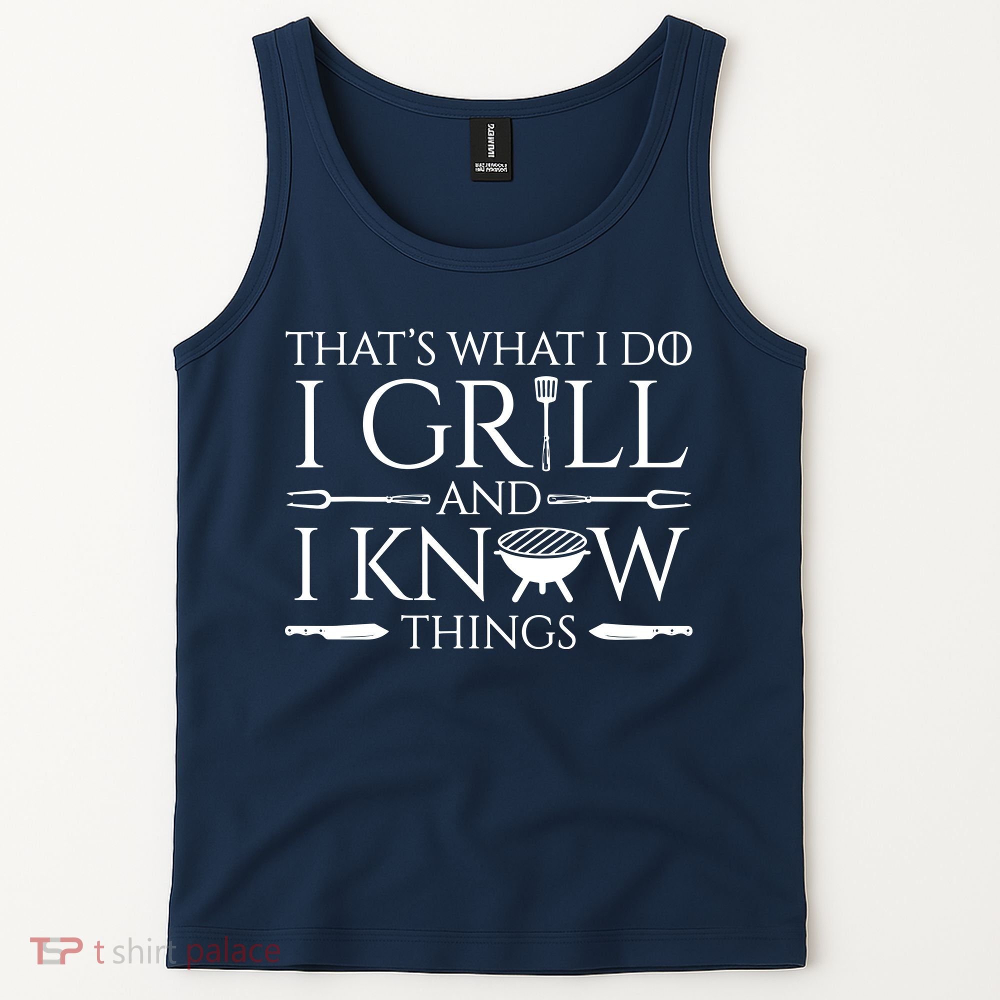 Fun I Grill And Know Things Meat Lover Barbecue Tank Top