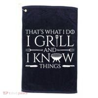 Fun I Grill And Know Things Meat Lover Barbecue Golf Towel thumb 0