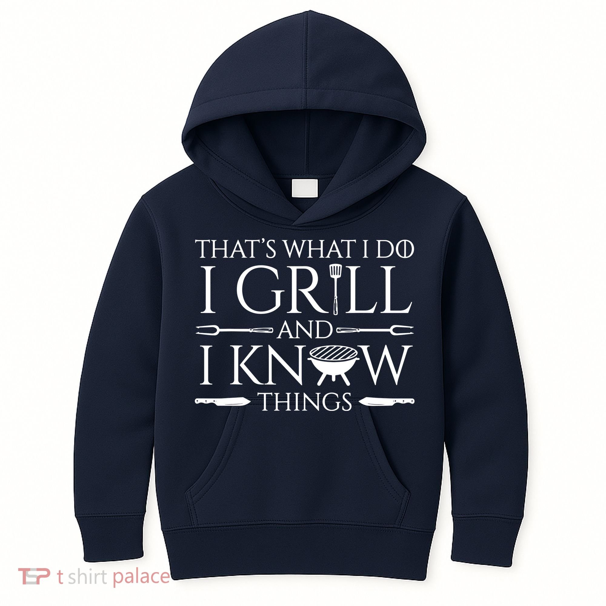 Fun I Grill And Know Things Meat Lover Barbecue Kids Hoodie
