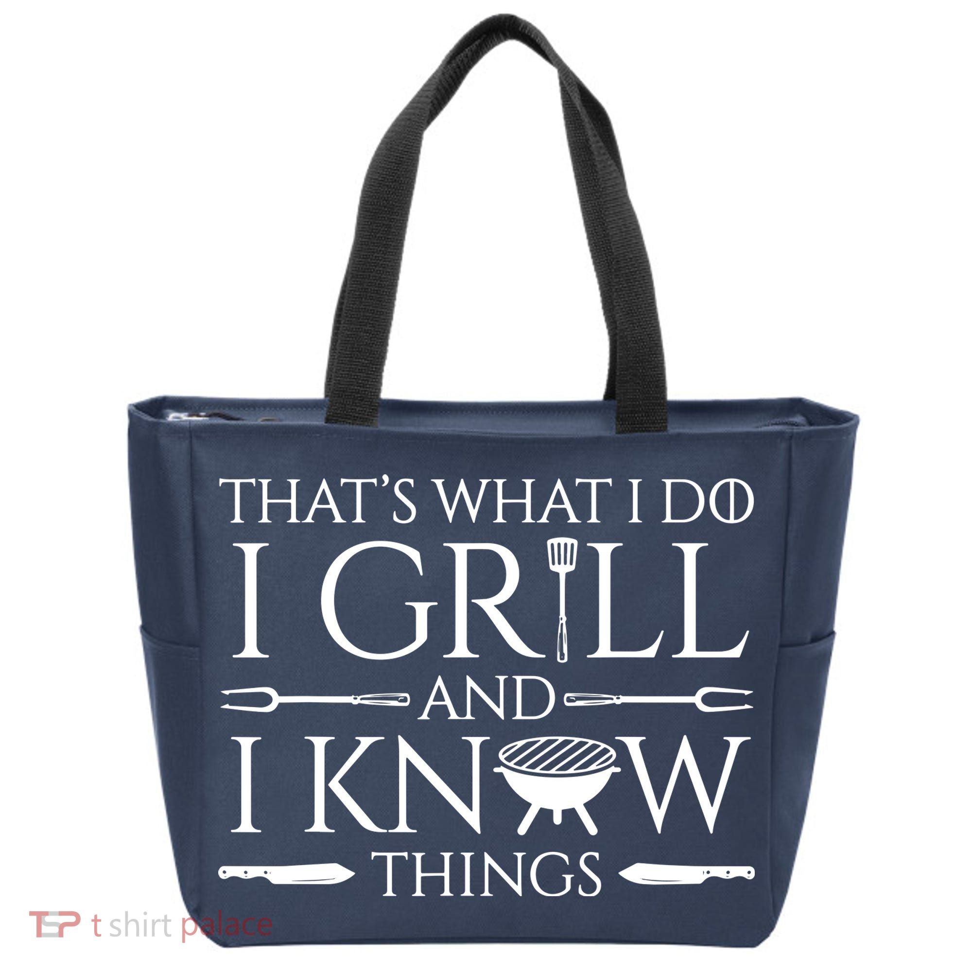 Fun I Grill And Know Things Meat Lover Barbecue Tote Bag