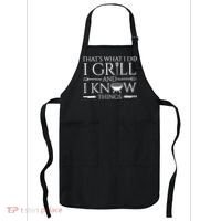Fun I Grill And Know Things Meat Lover Barbecue Dad Gift Apron thumb 0