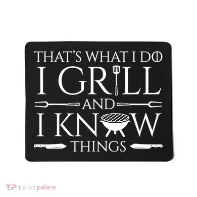 Fun I Grill And Know Things Meat Lover Barbecue Dad Gift Mousepad