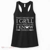 Fun I Grill And Know Things Meat Lover Barbecue Dad Gift Women's Tank Top thumb 0