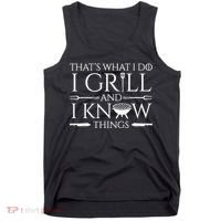 Fun I Grill And Know Things Meat Lover Barbecue Dad Gift Tank Top thumb 0