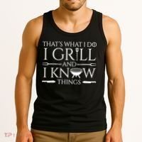 Fun I Grill And Know Things Meat Lover Barbecue Dad Gift Tank Top thumb 3