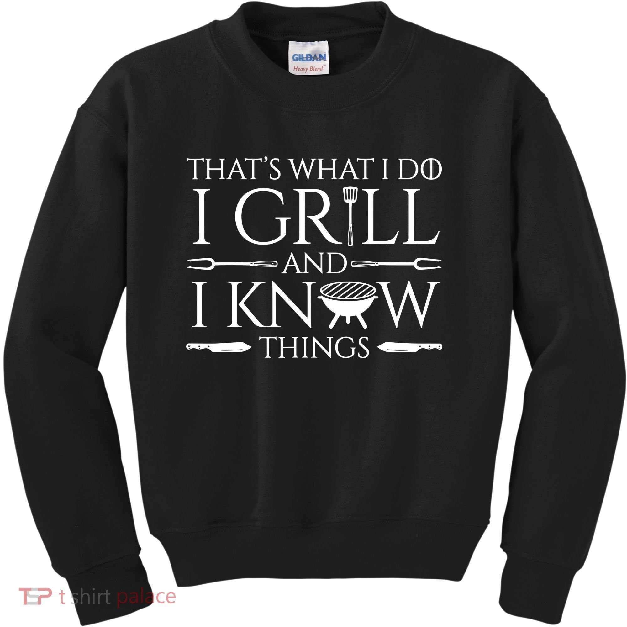 Fun I Grill And Know Things Meat Lover Barbecue Dad Gift Kids Sweatshirt