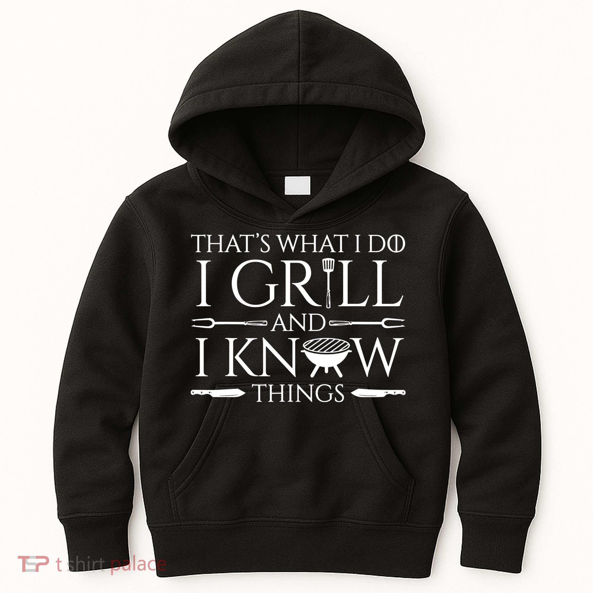 Fun I Grill And Know Things Meat Lover Barbecue Dad Gift Kids Hoodie