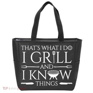 Fun I Grill And Know Things Meat Lover Barbecue Dad Gift Tote Bag