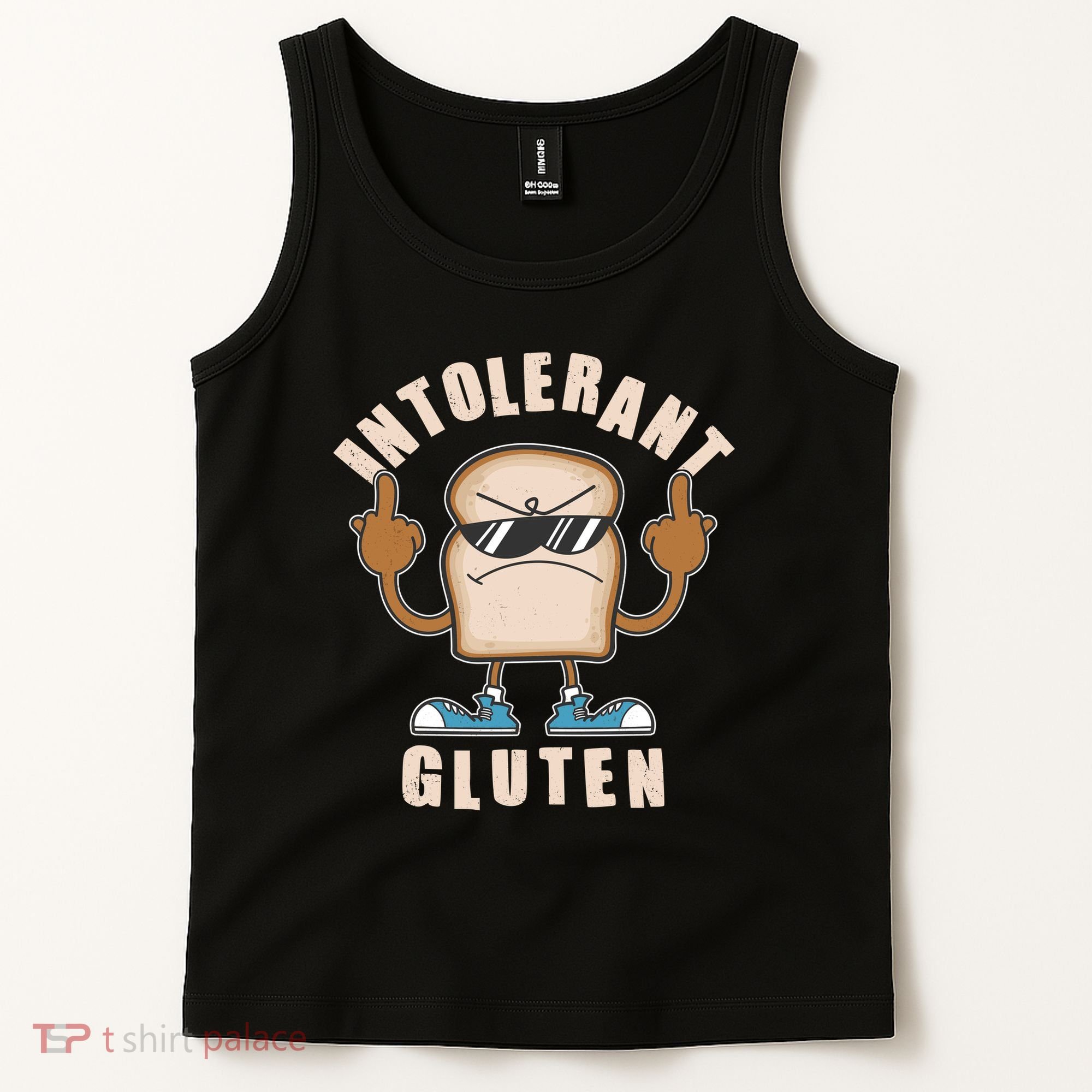 Funny Intolerant Gluten  Tank Top