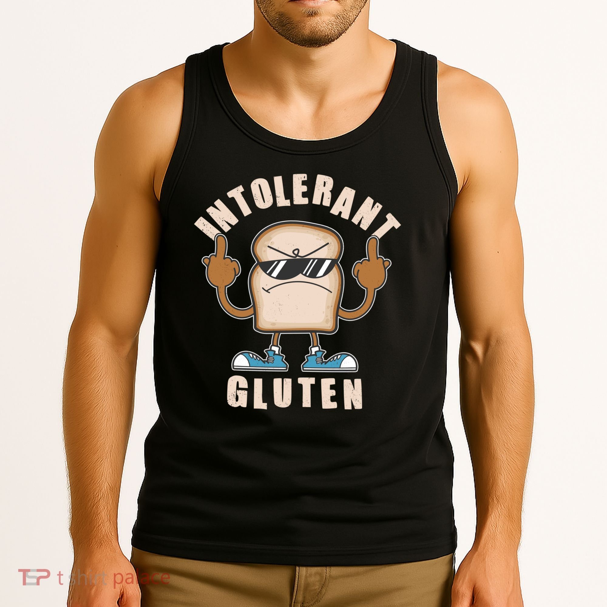 Funny Intolerant Gluten  Tank Top