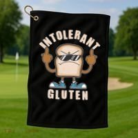 Funny Intolerant Gluten  Golf Towel thumb 1