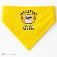 Funny Intolerant Gluten  USA-Made Doggie Bandana thumb 0