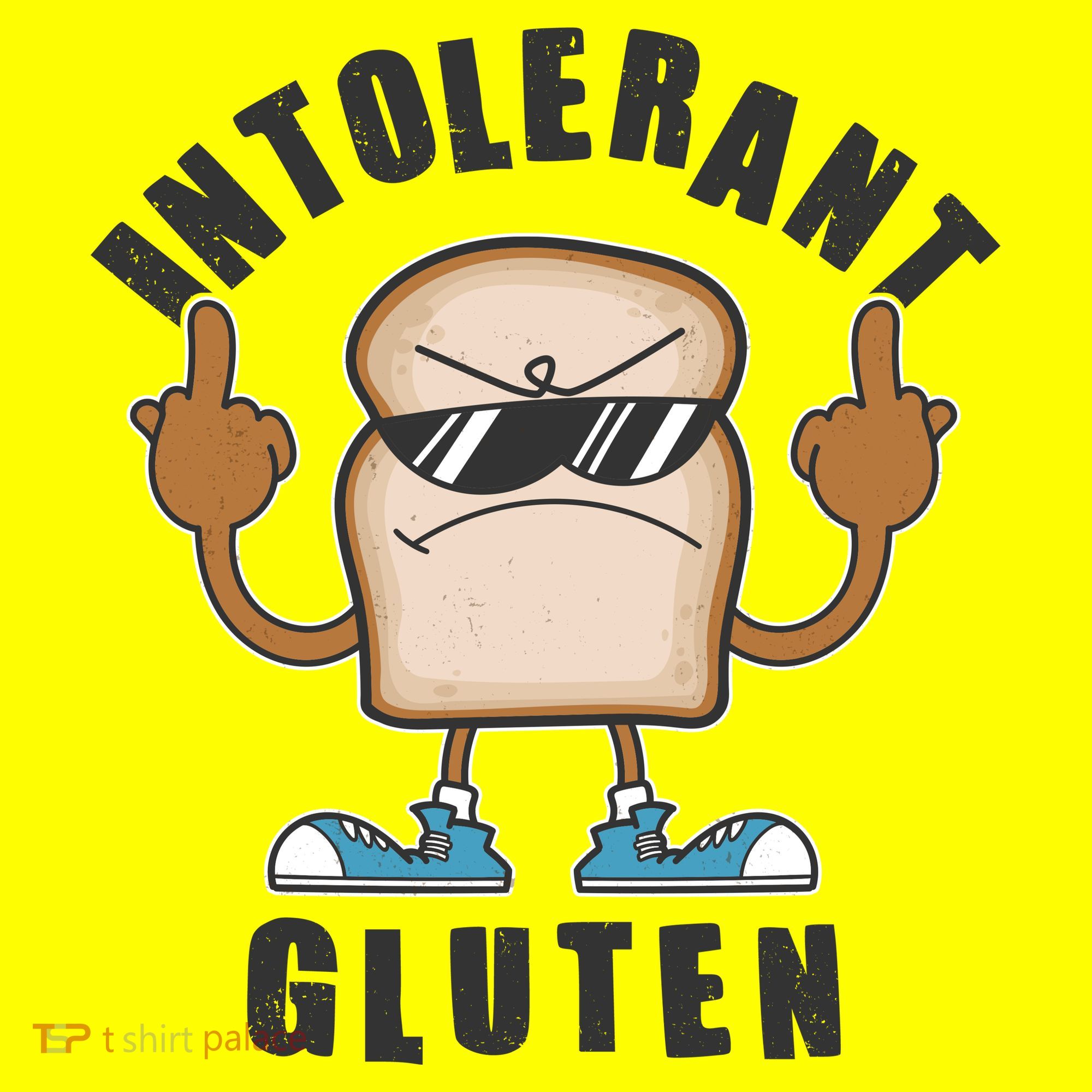 Funny Intolerant Gluten  USA-Made Doggie Bandana