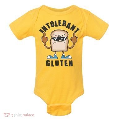 Funny Intolerant Gluten  Baby Bodysuit