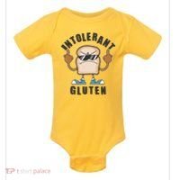 Funny Intolerant Gluten  Baby Bodysuit thumb 0