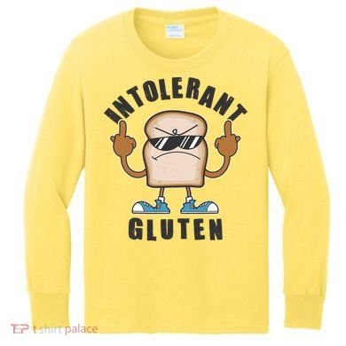 Funny Intolerant Gluten  Kids Long Sleeve Shirt