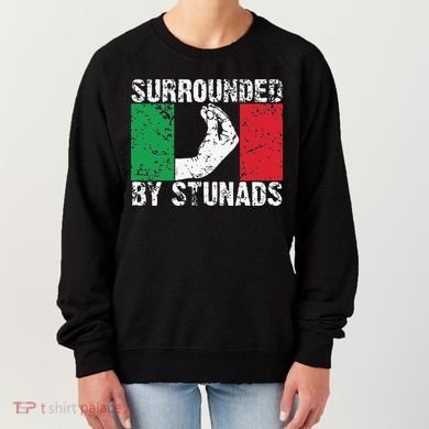 Funny Italian Gift Cool Surrounded By Stunads Gift Women's Sweatshirt