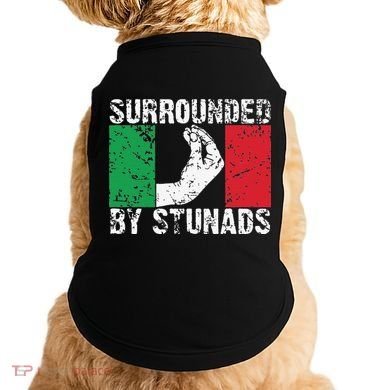 Funny Italian Gift Cool Surrounded By Stunads Gift Doggie Tank