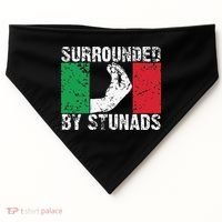 Funny Italian Gift Cool Surrounded By Stunads Gift USA-Made Doggie Bandana thumb 0