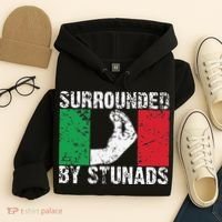 Funny Italian Gift Cool Surrounded By Stunads Gift Hoodie thumb 4