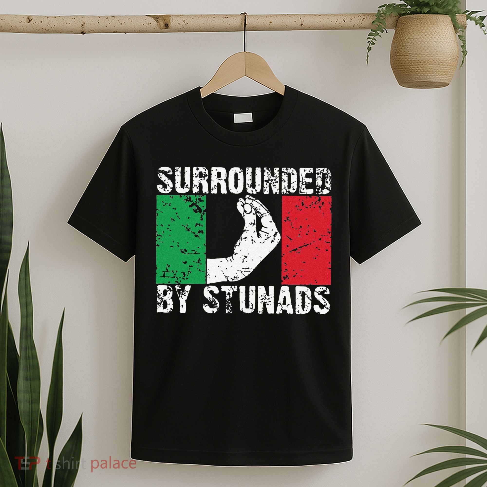 Funny Italian Gift Cool Surrounded By Stunads Gift T-Shirt