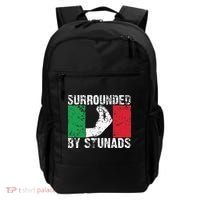 Funny Italian Gift Cool Surrounded By Stunads Gift Backpack thumb 0