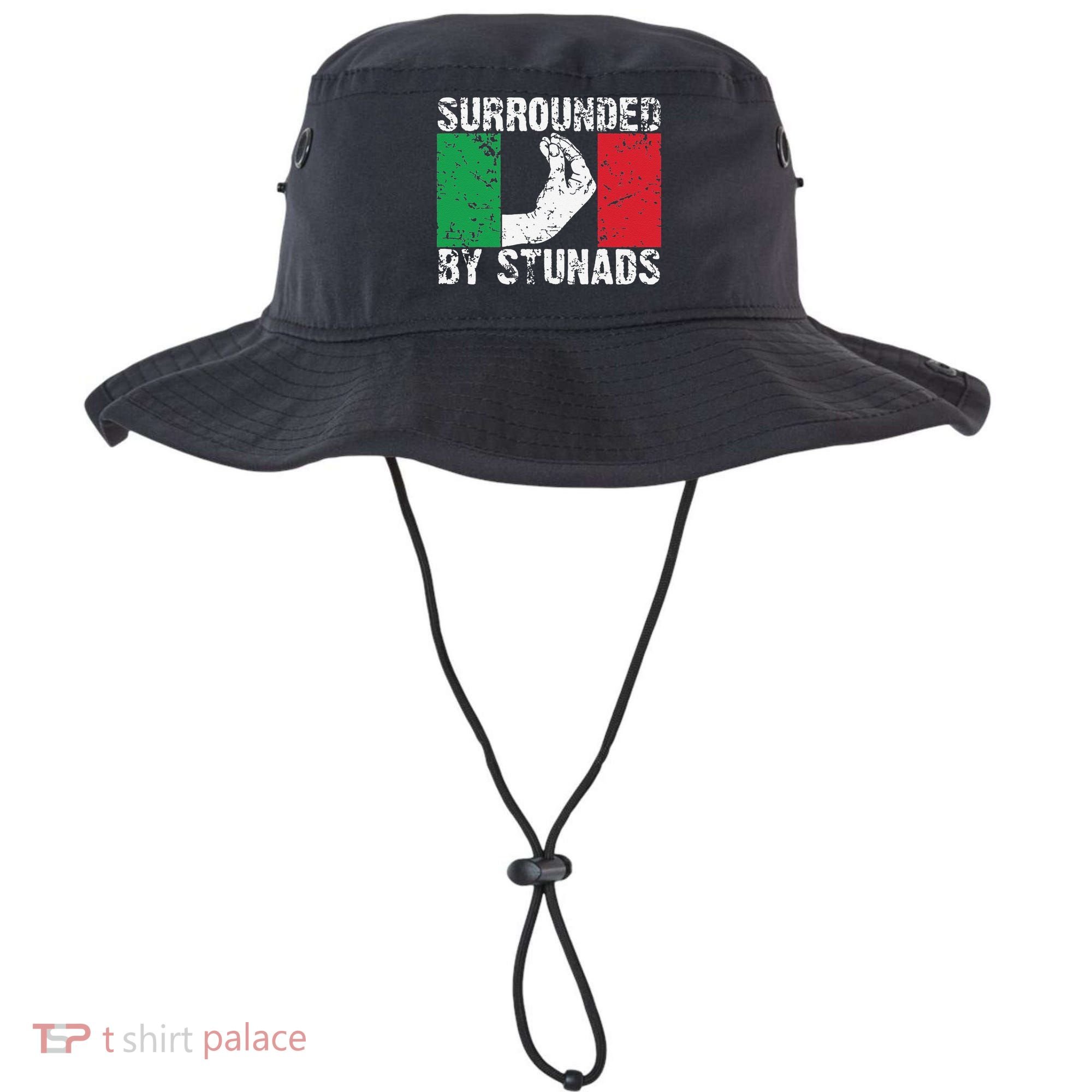Funny Italian Gift Cool Surrounded By Stunads Gift Bucket Hat