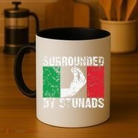 Funny Italian Gift Cool Surrounded By Stunads Gift Coffee Mug thumb 4