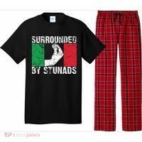 Funny Italian Gift Cool Surrounded By Stunads Gift Pajama Set thumb 0