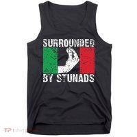 Funny Italian Gift Cool Surrounded By Stunads Gift Tank Top thumb 0