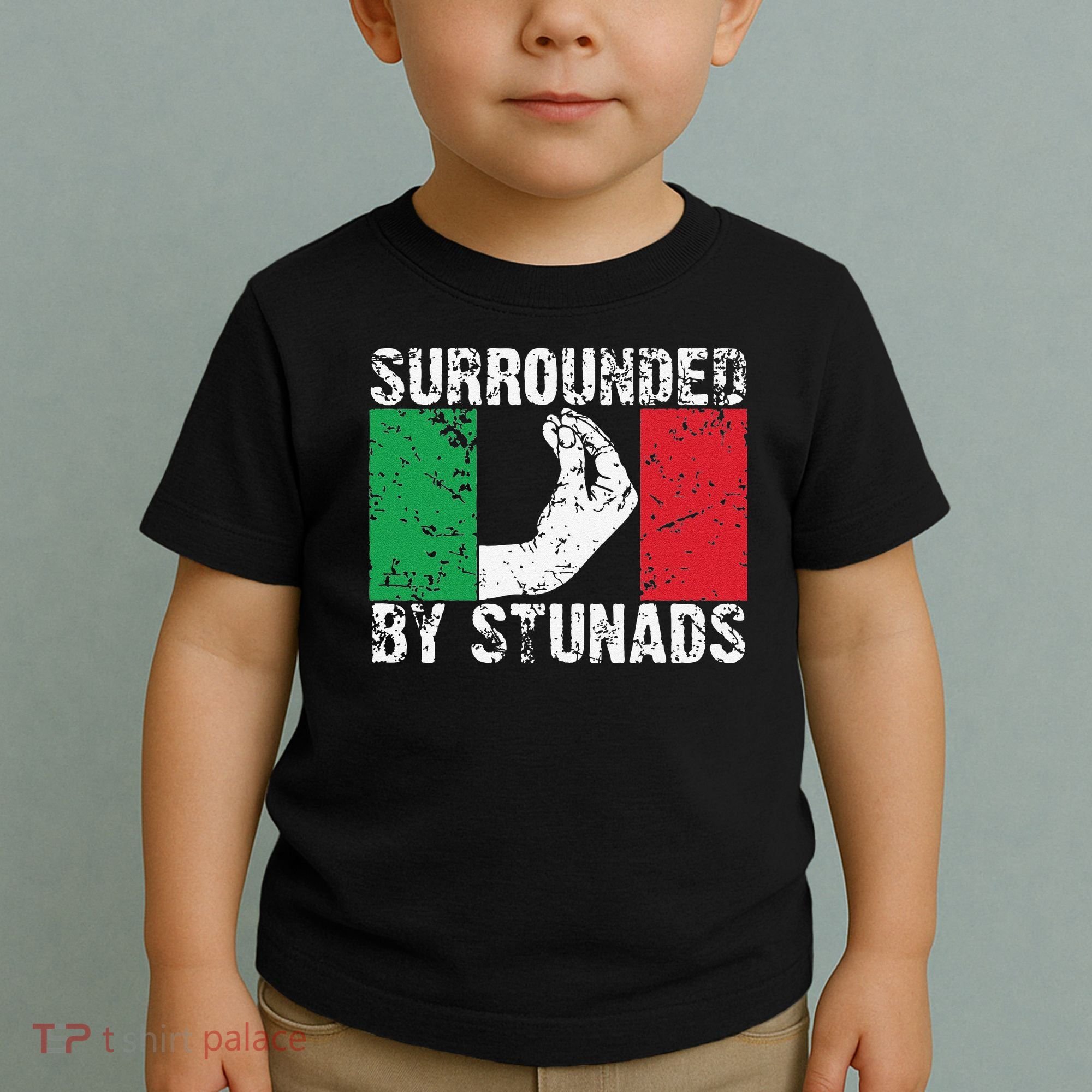Funny Italian Gift Cool Surrounded By Stunads Gift Toddler T-Shirt