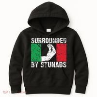 Funny Italian Gift Cool Surrounded By Stunads Gift Kids Hoodie thumb 0
