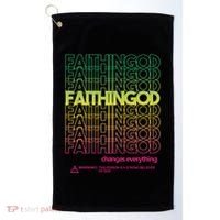 Faith In God Changes Everything Golf Towel thumb 0