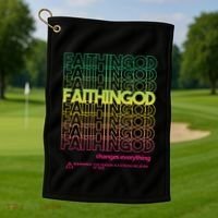 Faith In God Changes Everything Golf Towel thumb 1